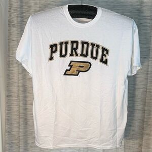 New Agenda by Perrin NWOT white “Purdue” short sleeve tee shirt.